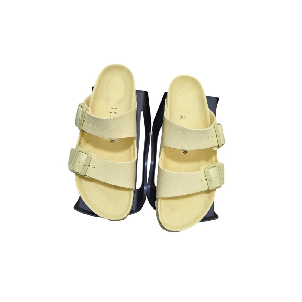 Birkenstock Arizona Eva Sandals Yellow Double Strap Adjustable Size 41 Narrow Fi